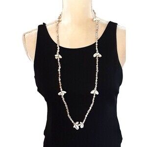 New Hilo Hattie's 34" natural shell necklace beachy cream brown tones